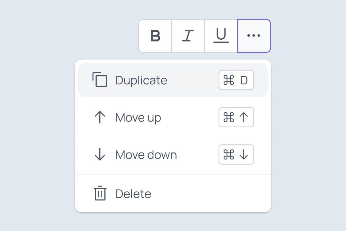 Feature image for Editor dropdown menu