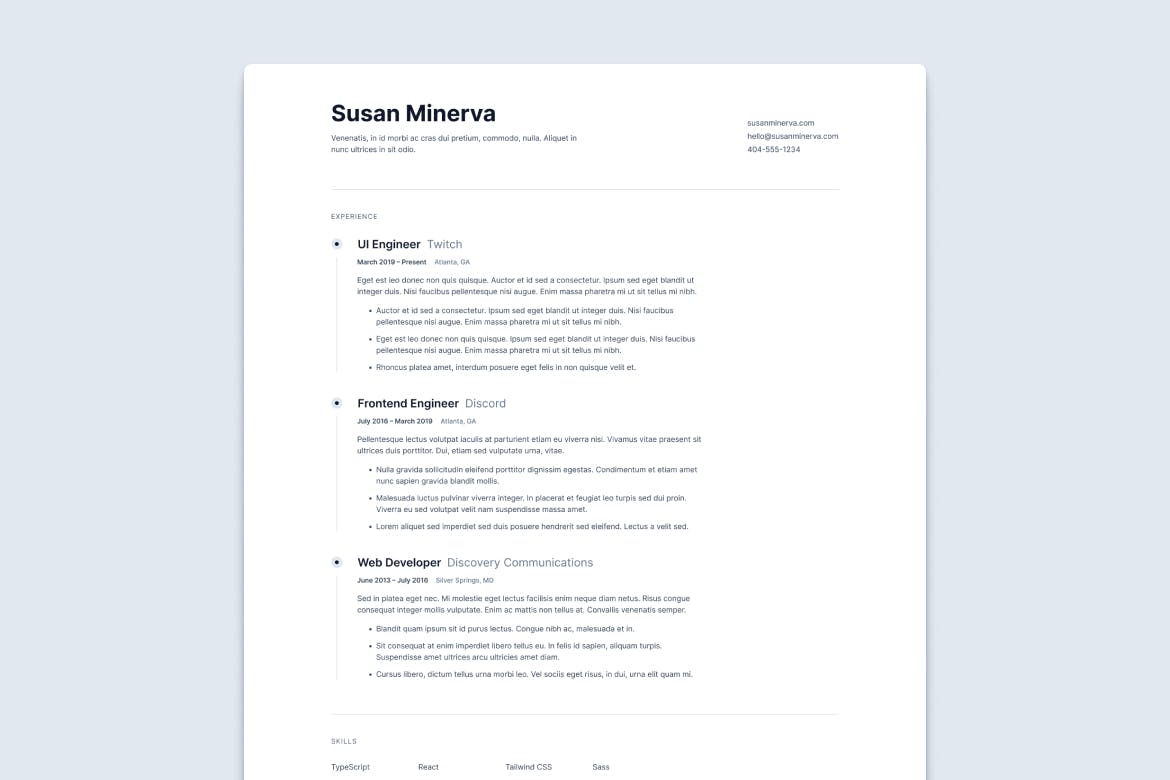 Feature image for Professional resume