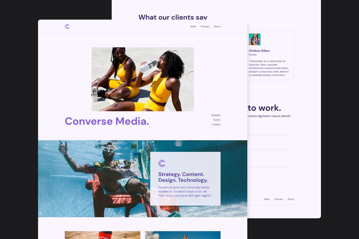 Converse Media landing page